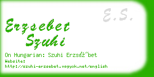 erzsebet szuhi business card